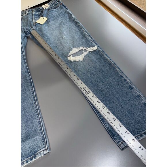 Levi’s 501 high rise distressed button fly skinny jeans size 28 new - Picture 11 of 13